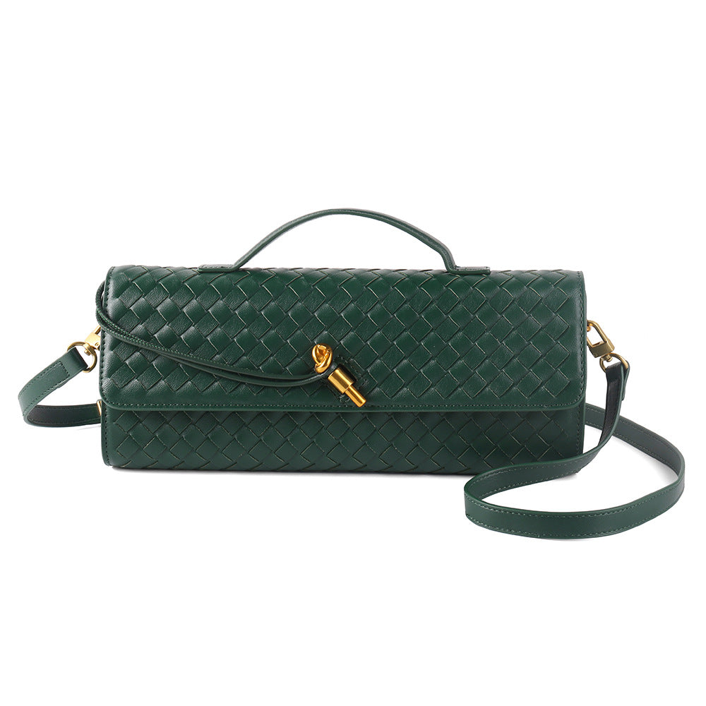 Popular Woven Dinner Baguette File Horizontal Handbags