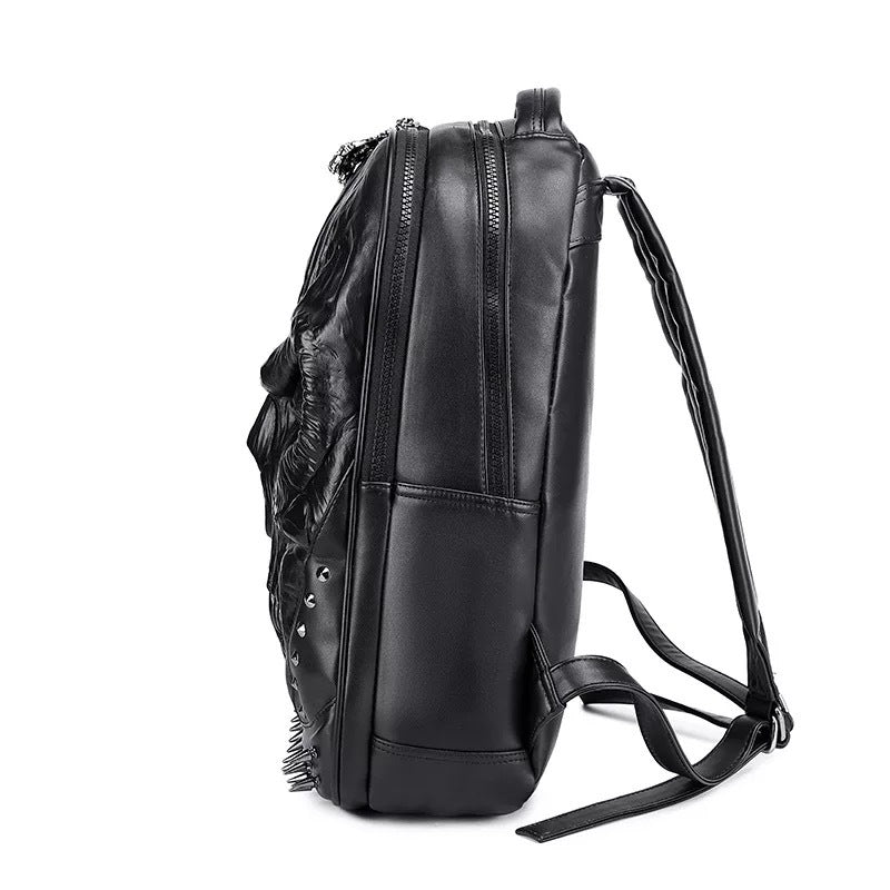 Men's Face Fashion Three-dimensional Relief Skull Street Backpacks
