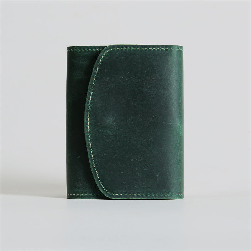 Women's & Men's Retro First Layer Cowhide Short Genuine Purses