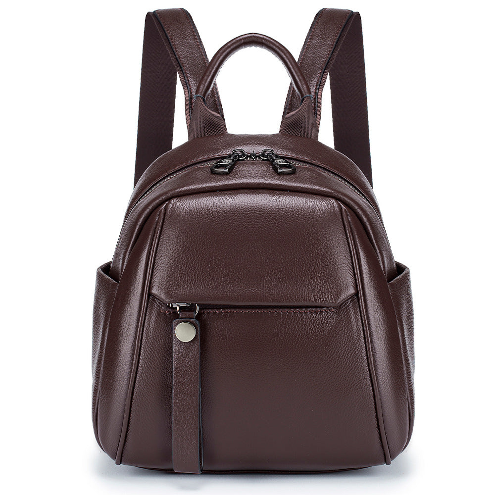 Women's Genuine Leather Trendy Large Capacity Soft Backpacks