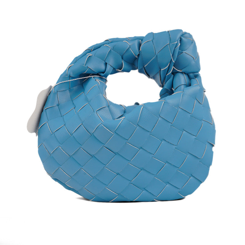 Women's Spring Commuter Portable Cloud Hand-woven Underarm Armpit Bags