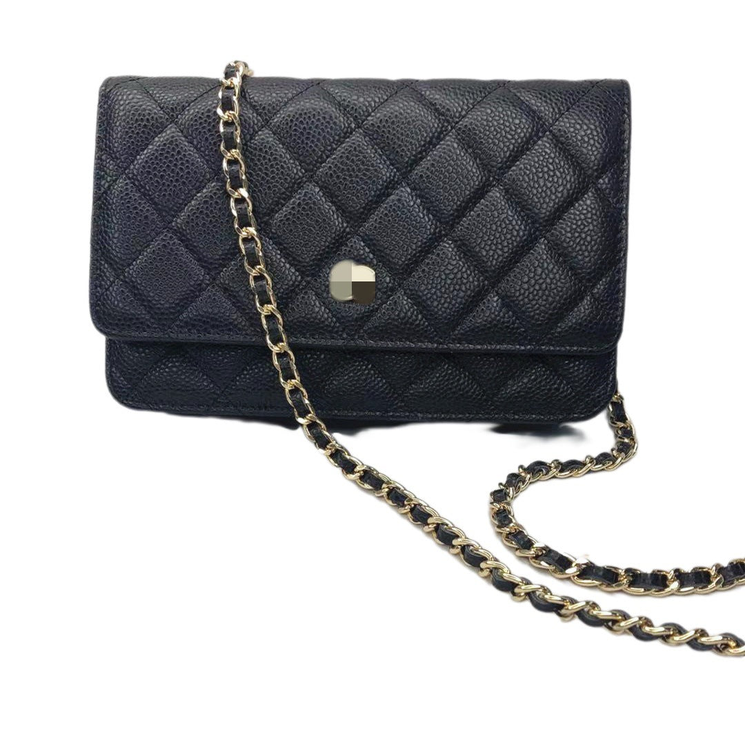 Women's Classic Style Chain Diamond Plaid Caviar Shoulder Bags