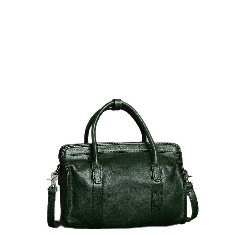 Women's Niche Hand Dyed First Layer Cowhide Handbags
