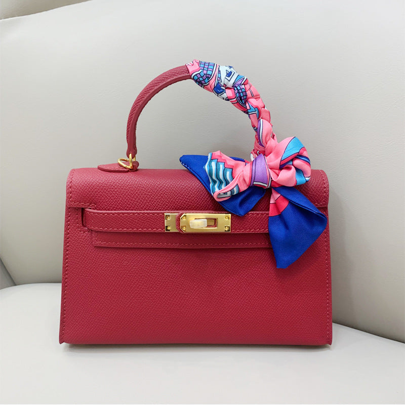 Women's Kelly Hand Palm Print Version Genuine Leather Handbags