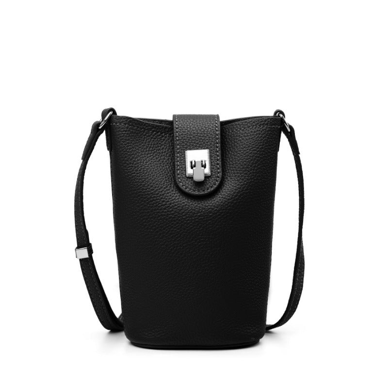 First Layer Leather Mobile Female Genuine Crossbody Bags