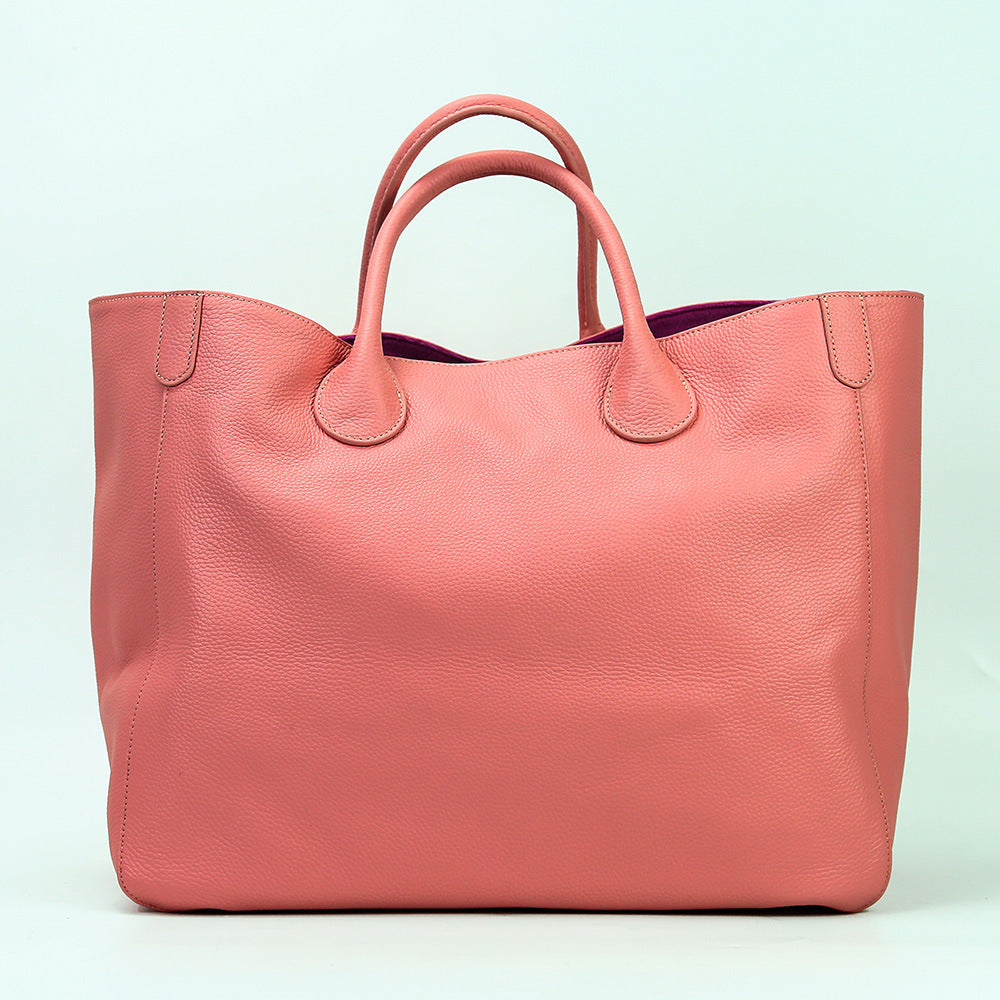 Women's Wings Large Capacity First Layer Cowhide Portable Handbags