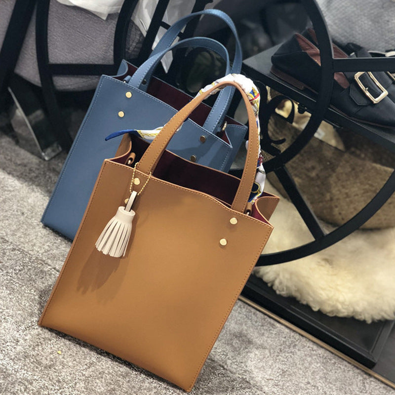 Korean Style Trendy Macaron Color Simple Shoulder Bags