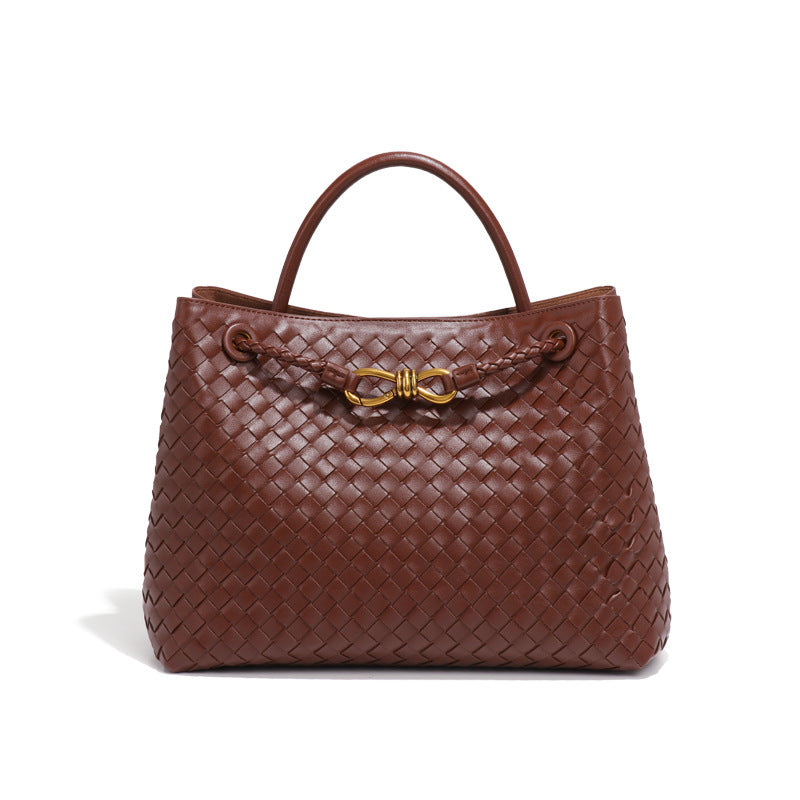 Charming Women's Portable Simple Graceful Hand-woven Tote Bags