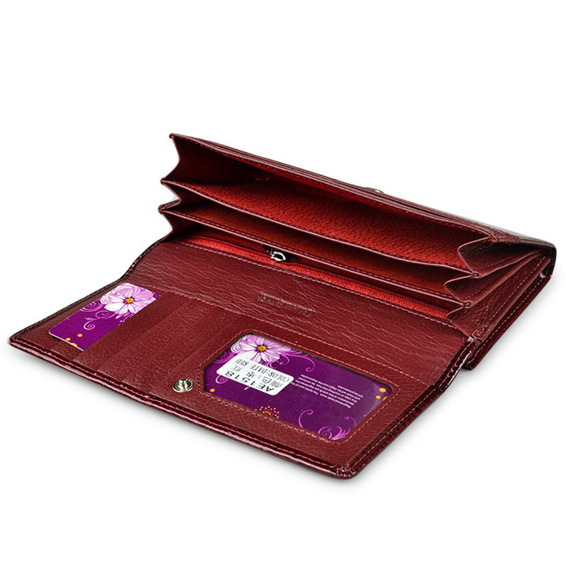Glamorous Women's Leather Patent Fashion Clutch Ladies Wallets