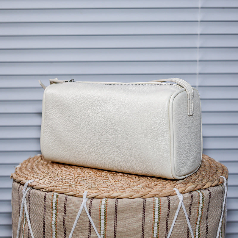 Sheepskin Leather Pencil Box Pen Suede Bags