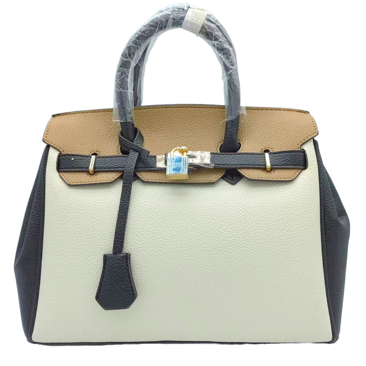 Women's Lychee Pattern Fashion Large Bride Kelly Handbags