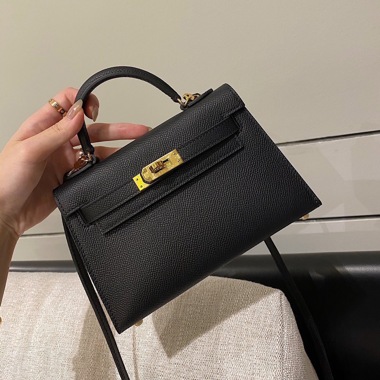 Women's Leather Elephant Gray Kelly High-grade Gift Bags