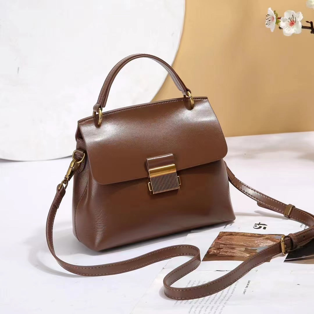 Women's Fashion Genuine Leather Plant Practical Crossbody Bags