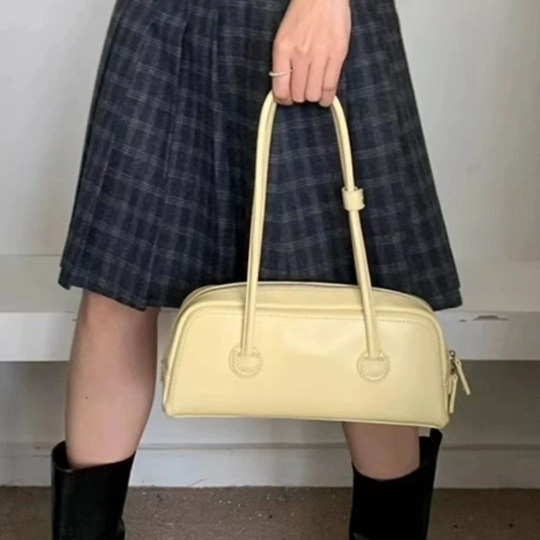 Women's Special Interest Light Luxury High-grade Simple Underarm Baguette Genuine Shoulder Bags