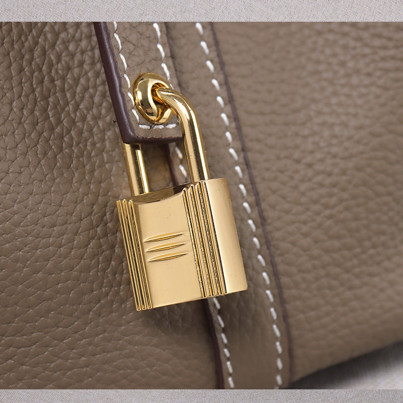 Women's Upgraded First Layer Cowhide Gold Vegetable Handbags