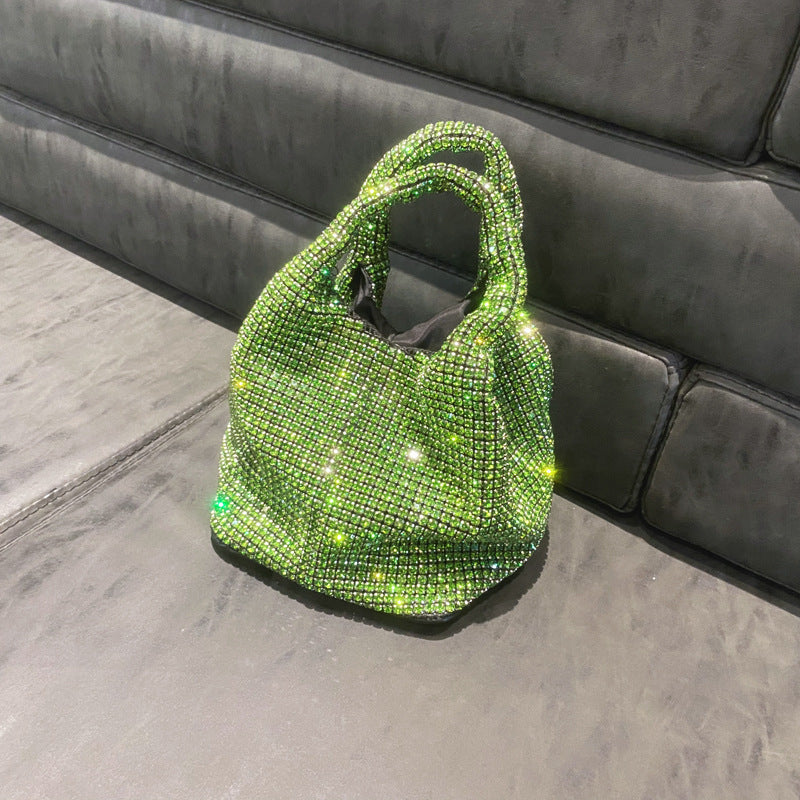 Rhinestone Hard Bottom Shaping Quality Vest Shoulder Bags