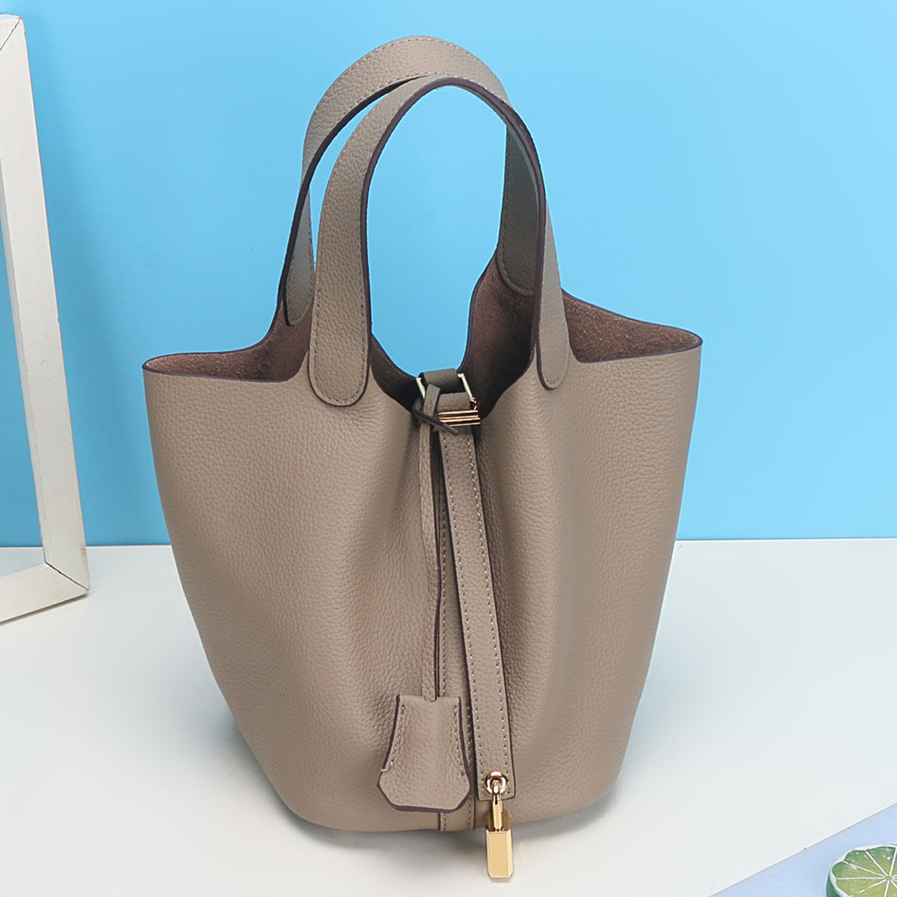 Women's Upgraded First Layer Cowhide Gold Vegetable Handbags