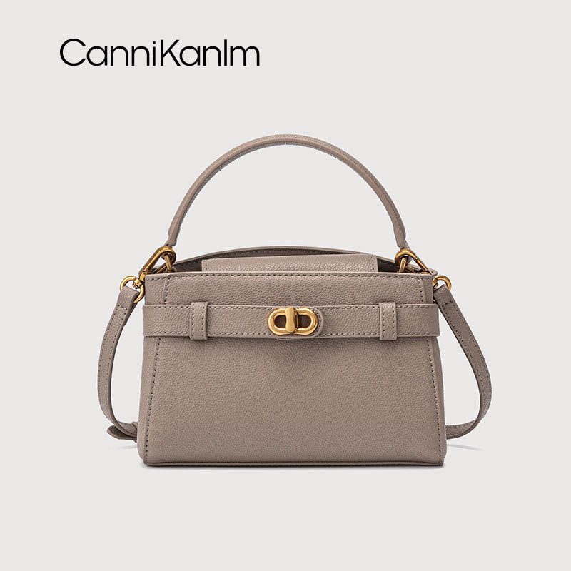 Women's Fashionable Portable Kelly Retro Advanced Texture Shoulder Bags