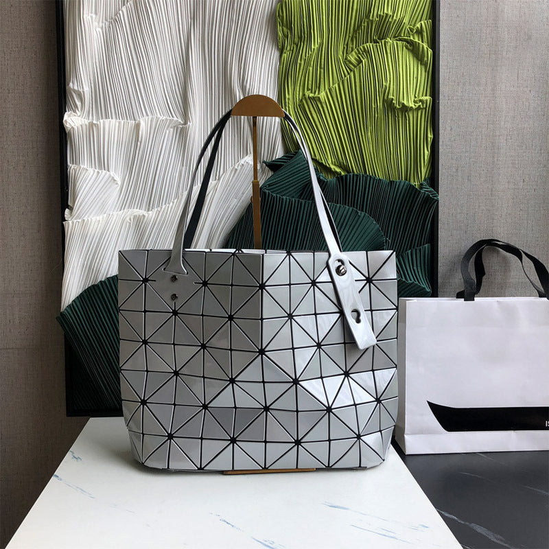 Women's Rock Stitching Geometric Diamond Pattern Underarm Shoulder Bags