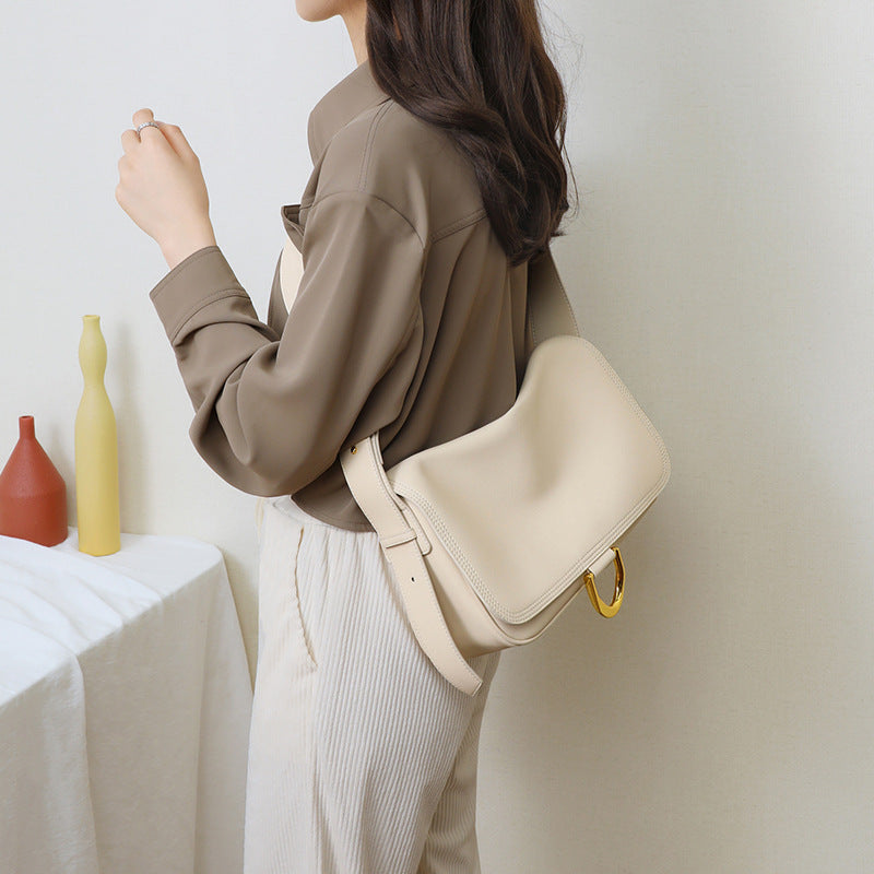 Women's Fashion Light Luxury Large Capacity Genuine Crossbody Bags