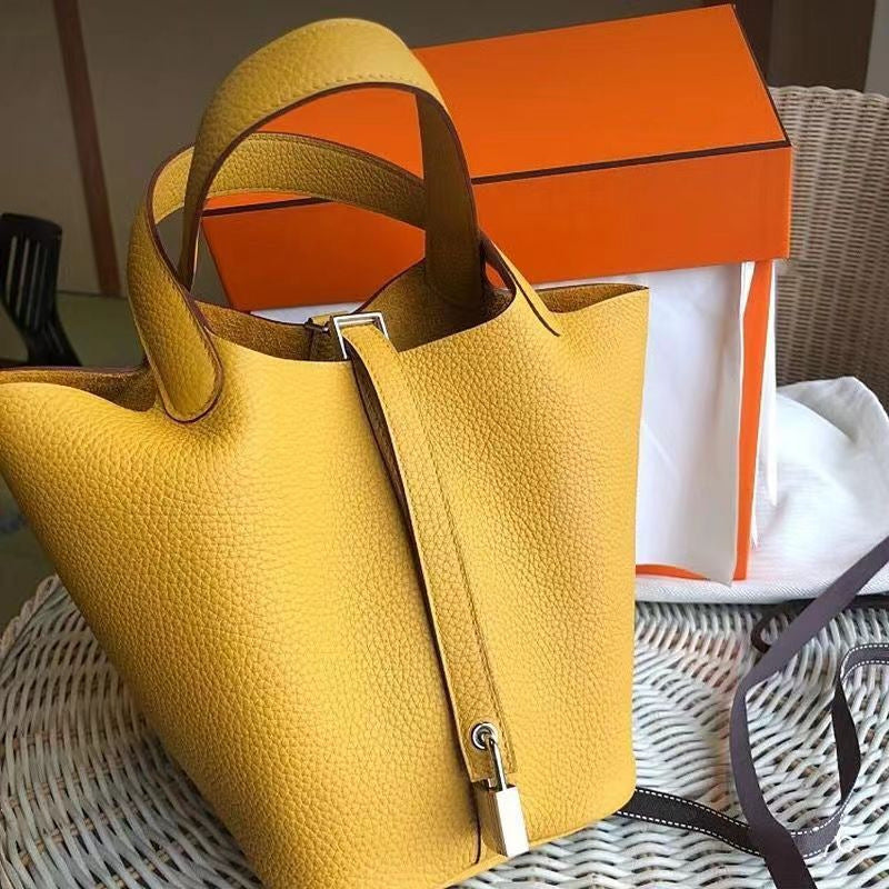 Women's Vegetable Basket Cowhide Portable Bridal Wedding Handbags
