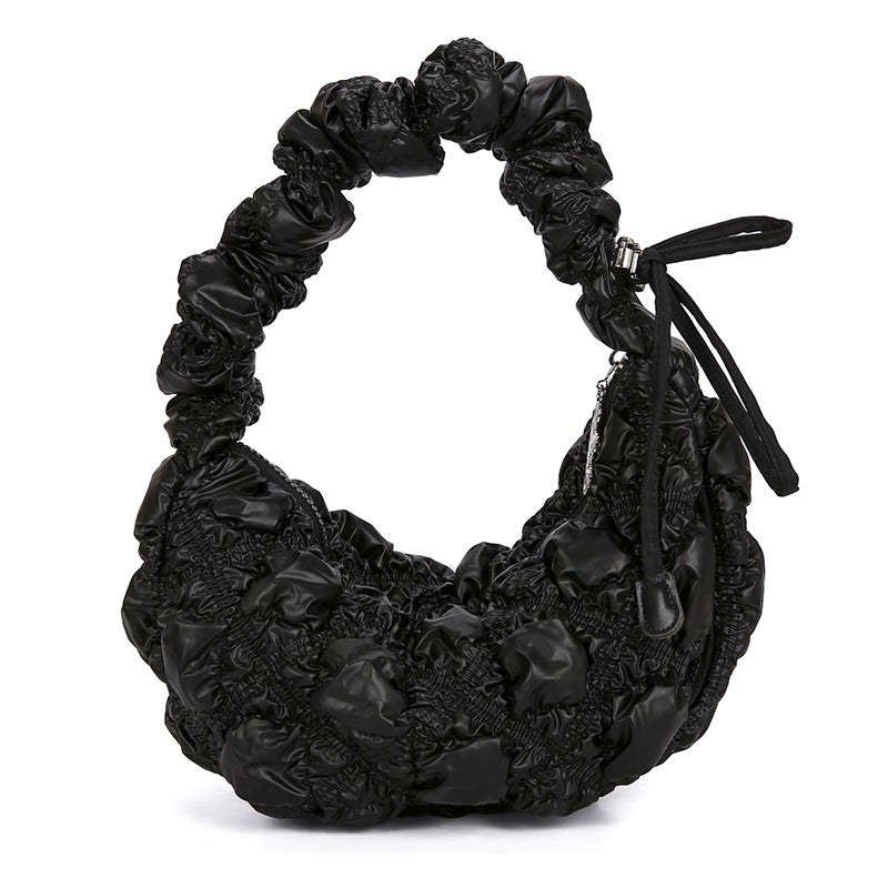 Cloud Pleated Large Capacity Embroidery Thread Shoulder Bags