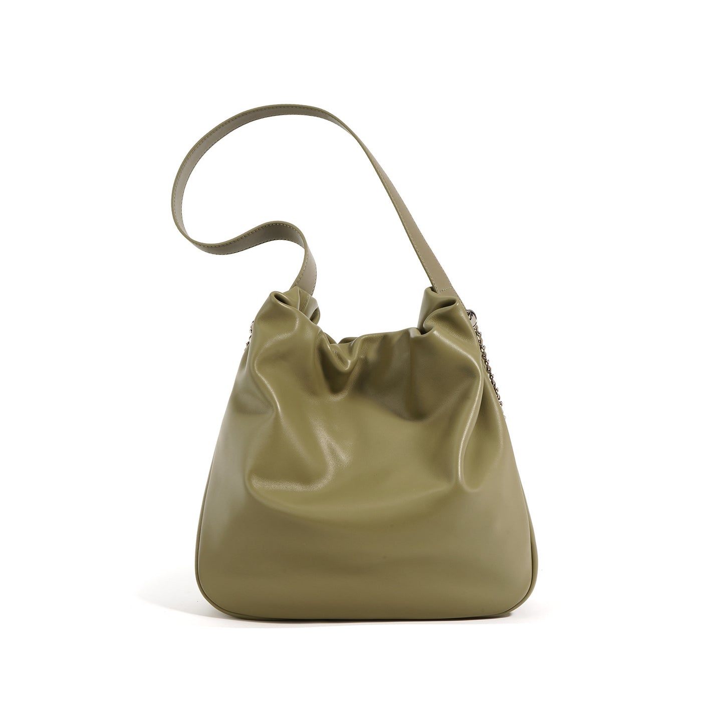 First Layer Cowhide Female Simple Underarm Shoulder Bags