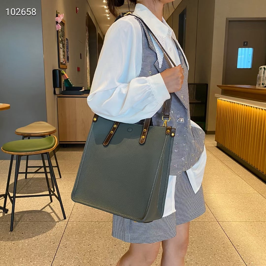 Women's Leather Business First Layer Cowhide Soft Handbags