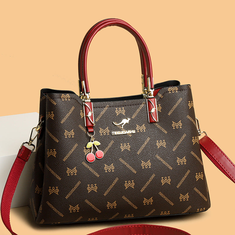 Women's Rose Kangaroo Classy Mom Soft Leather Bags