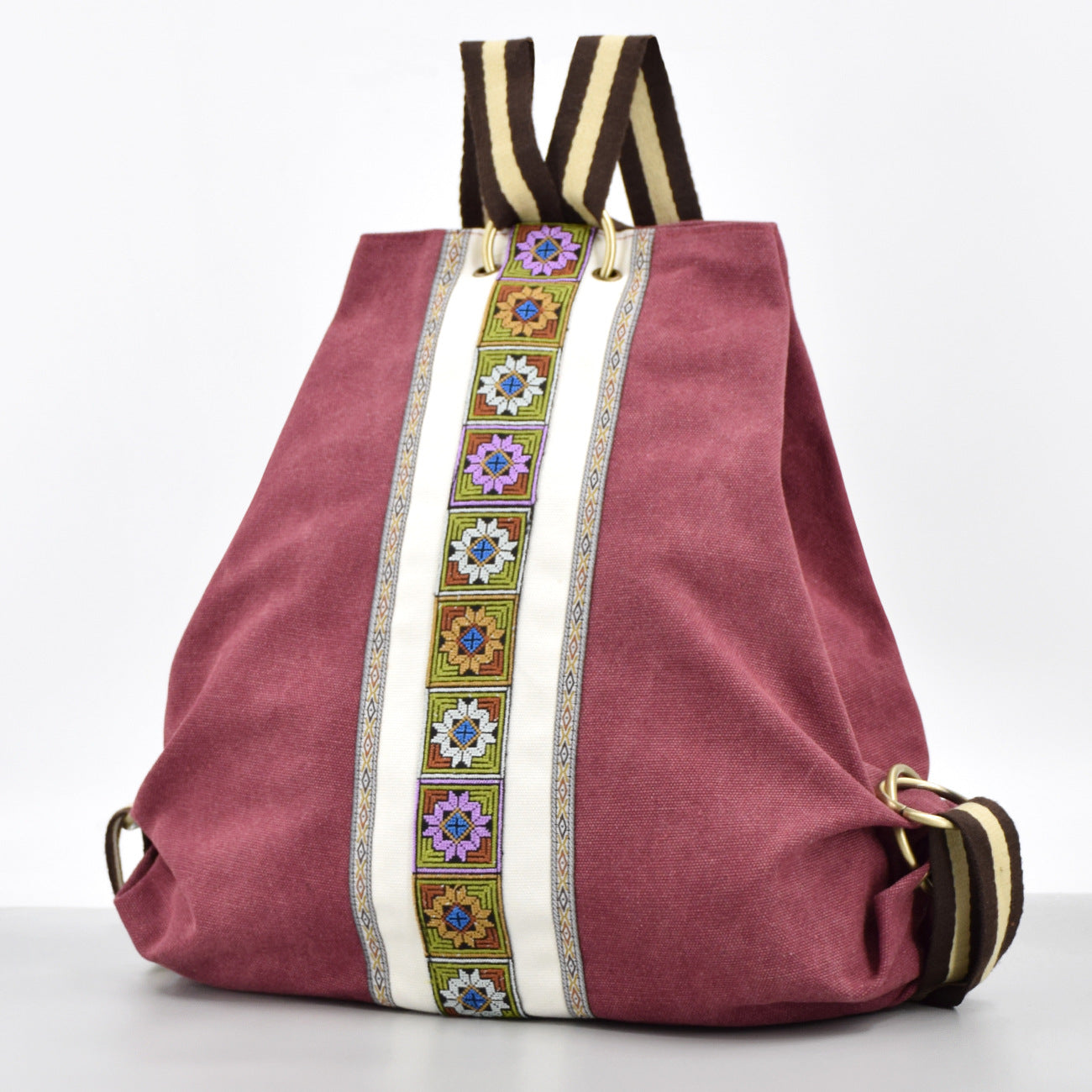 Women's Embroidered Large Capacity Canvas Retro Durable Backpacks
