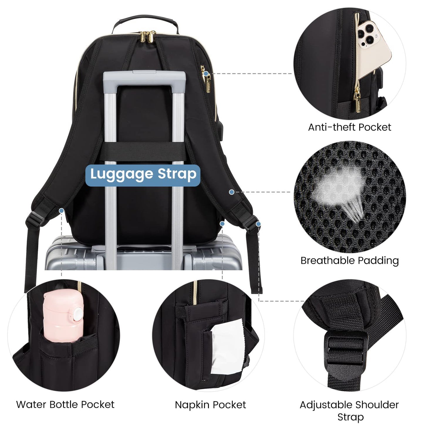 Women's Business Large Capacity College Leisure Backpacks