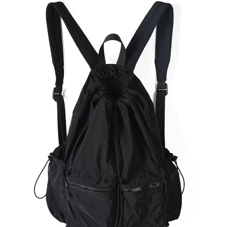 Women's Korean Style Niche Drawstring Leisure Lightweight Backpacks