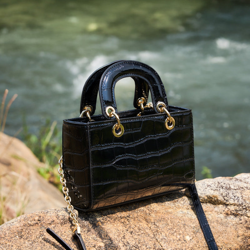 Women's & Men's Female Diana Leather Message Commuting Cowhide Men's Bags