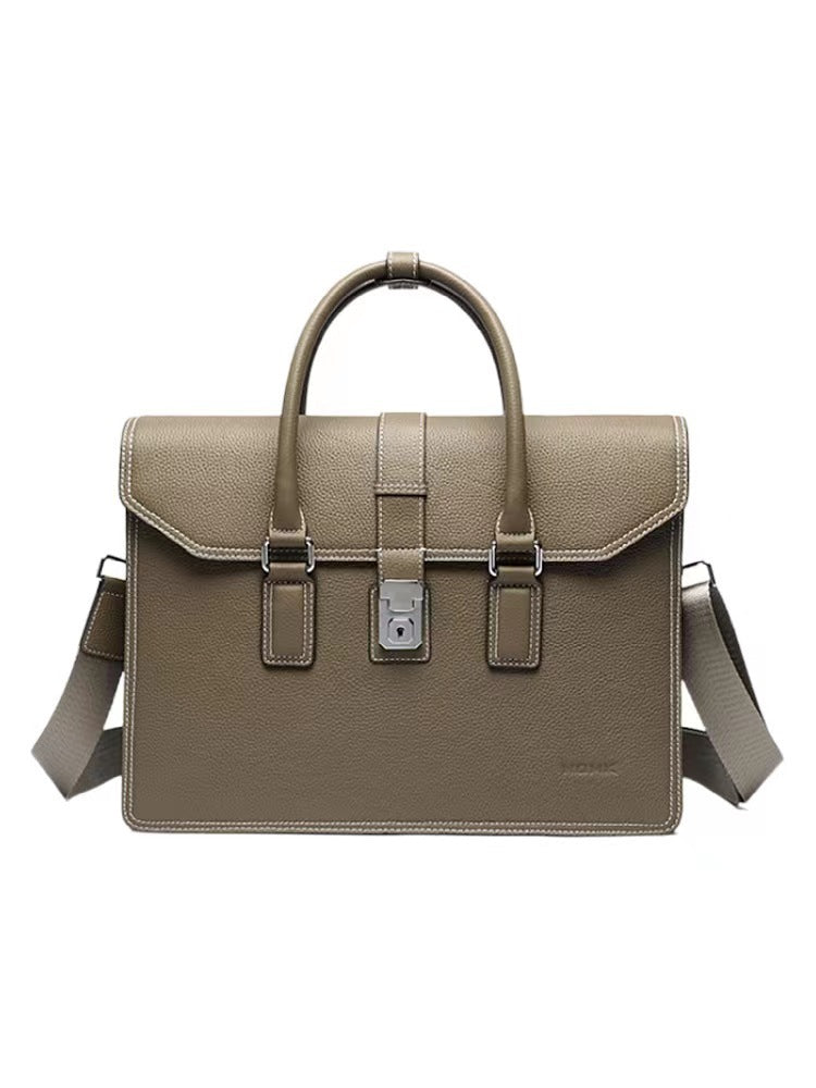 Men's First Layer Cowhide Leather Business Leisure Bags