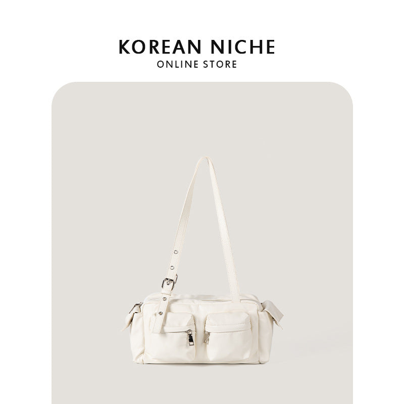 Women's Retro Stylish Motorcycle Korean Style Simple Shoulder Bags