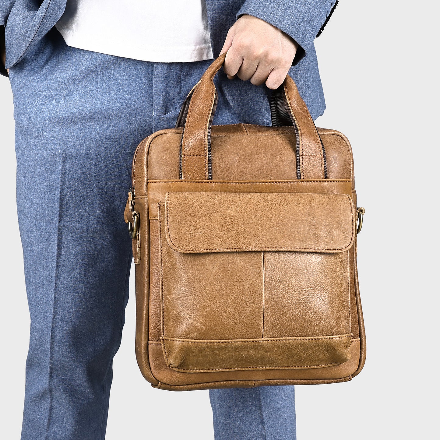 Men's First Layer Cowhide Portable High-grade Men's Handbags