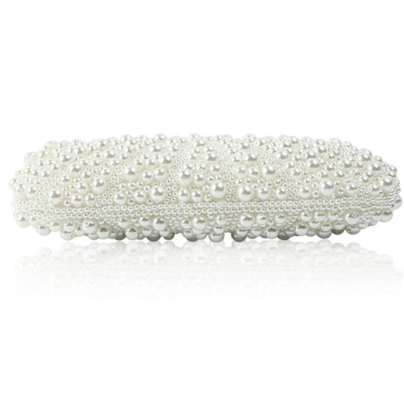 Women's Colorful Moon Pearl Embroidery Hand-held Imitation Evening Bags