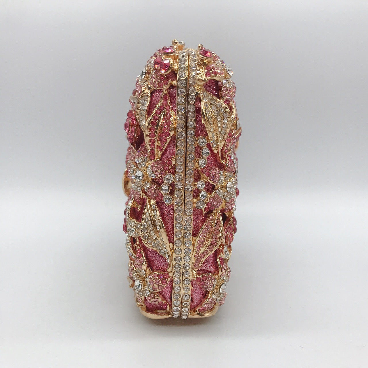 Women's Selected Diamond Hollow Pink Rose Banquet Evening Bags