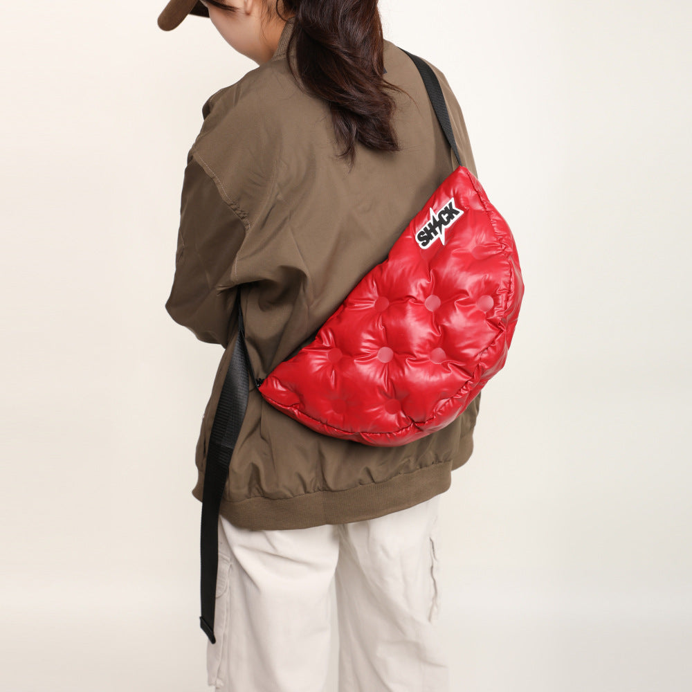Women's & Men's & Korean Style Fashion Space Cotton Filling Crossbody Bags