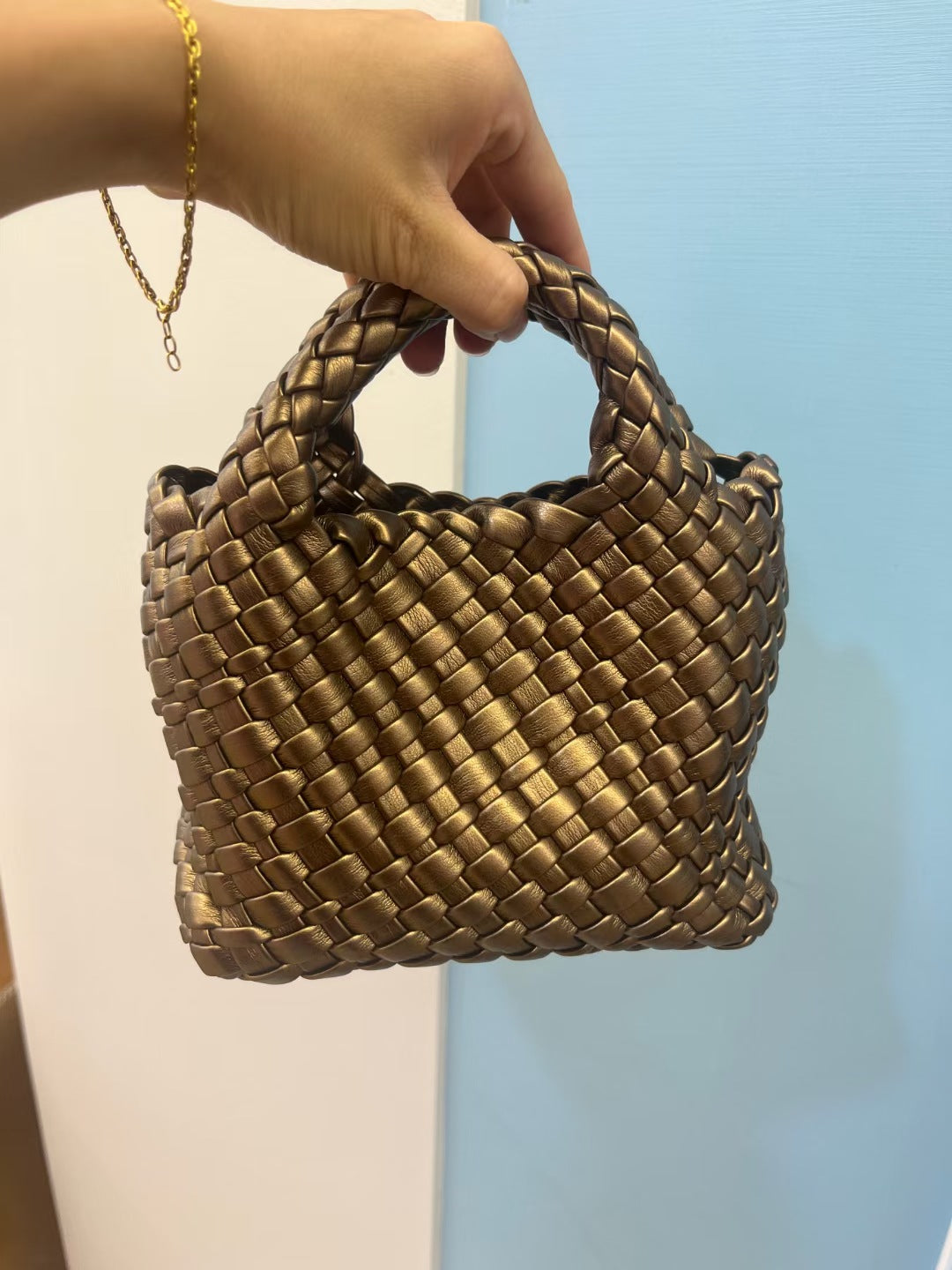 Woven Handmade Mini Portable Vegetable Basket Bags