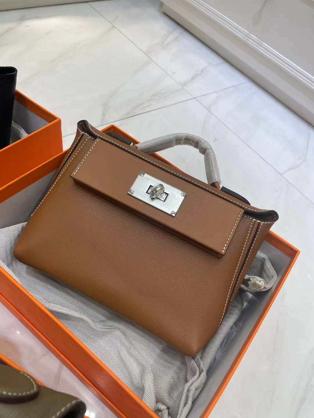 Women's Genuine Leather Kelly Single Dumpling Large Handbags