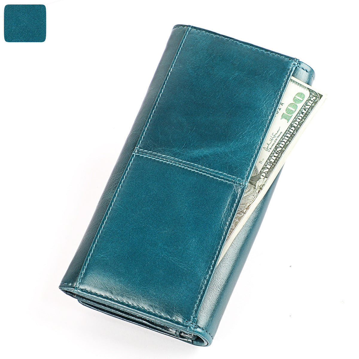 Women's Genuine Leather With Swiping Long Cowhide Ladies Wallets