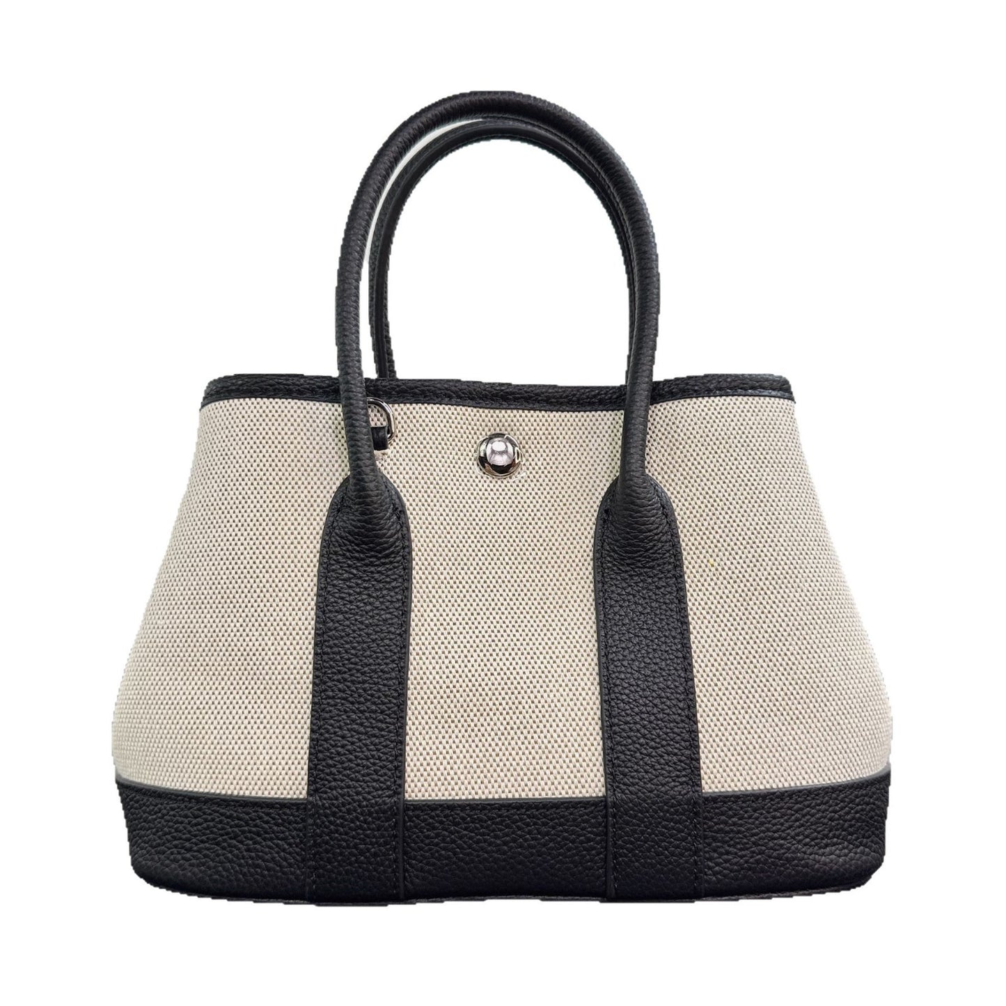 Women's Versatile Leather Stitching Canvas Fashion Shoulder Bags
