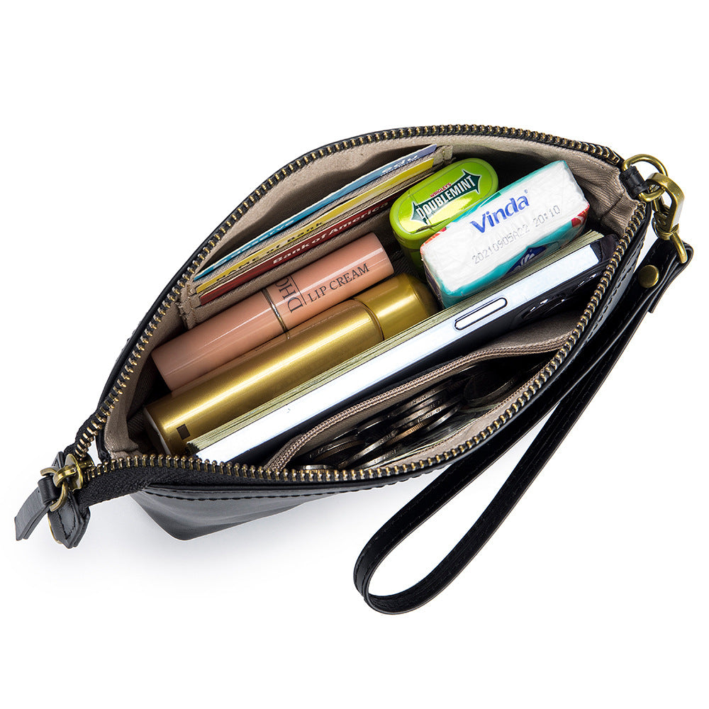 Women's Genuine Leather Portable Clutch First Layer Crossbody Bags