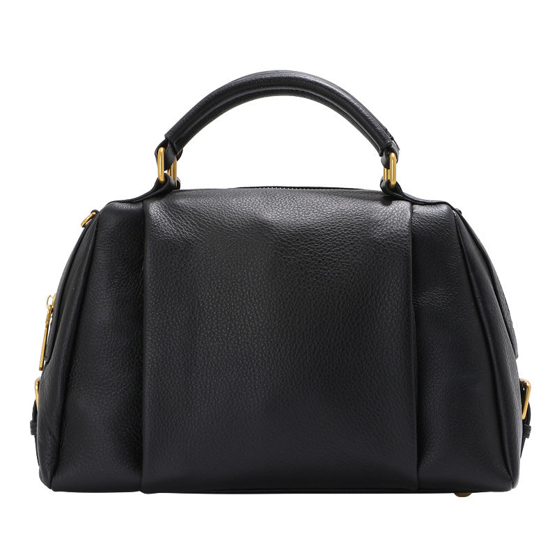 Women's First Layer Cowhide Dumpling Genuine Leather Handbags