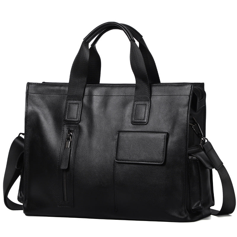 Men's Leather For First Layer Cow Computer Men's Handbags