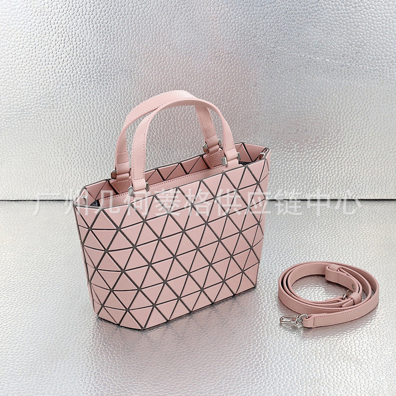 Women's Geometric Diamond Pattern Steamed Crystal Bun Crossbody Bags