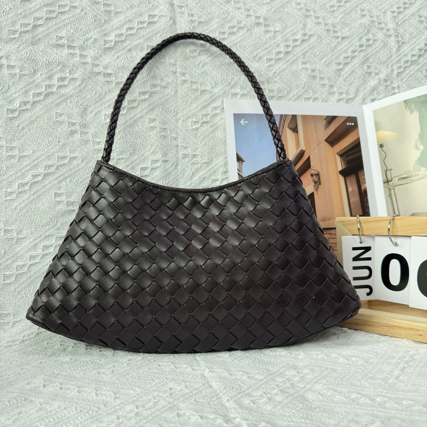 Women's Handmade Woven High-grade French Food Basket Shoulder Bags