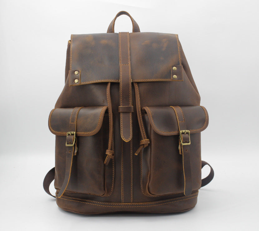 Beautiful New Men's Leather Large Capacity Backpacks