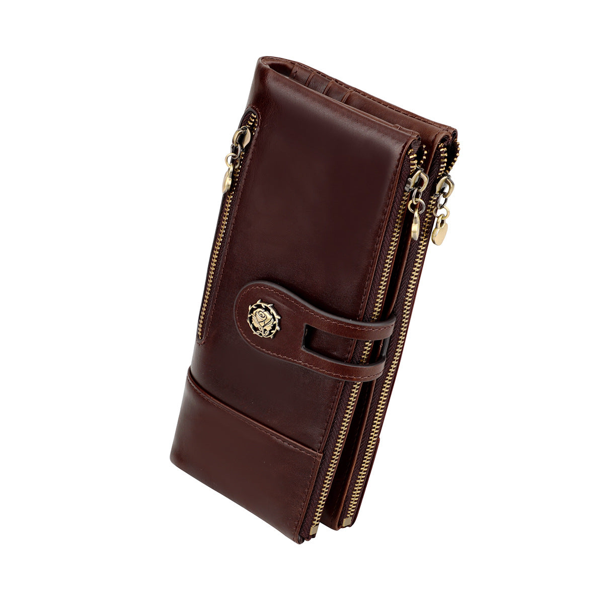 Women's Retro Leather Swiping Long Fashion Clutch Ladies Wallets